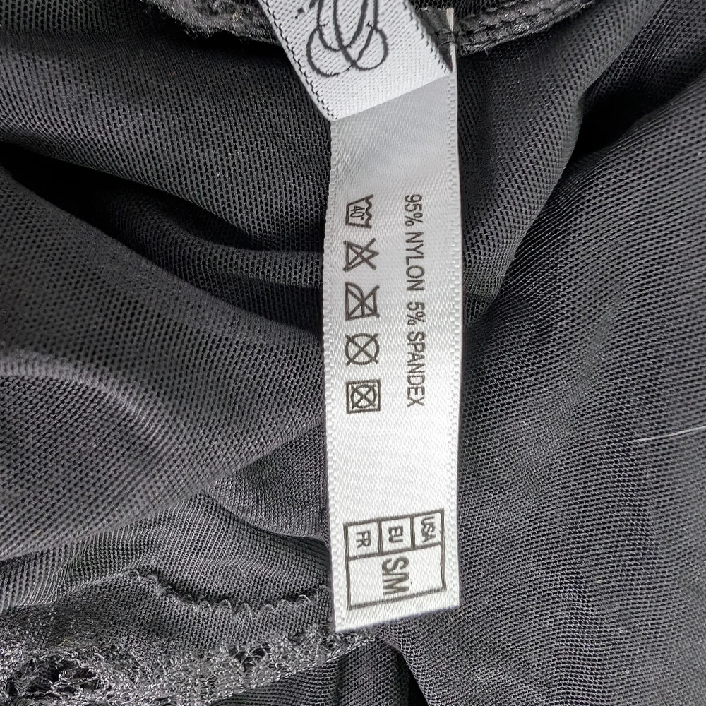 💘 NEW OH LA LA CHERI eyelash lace robe in black - Picture 5 of 6